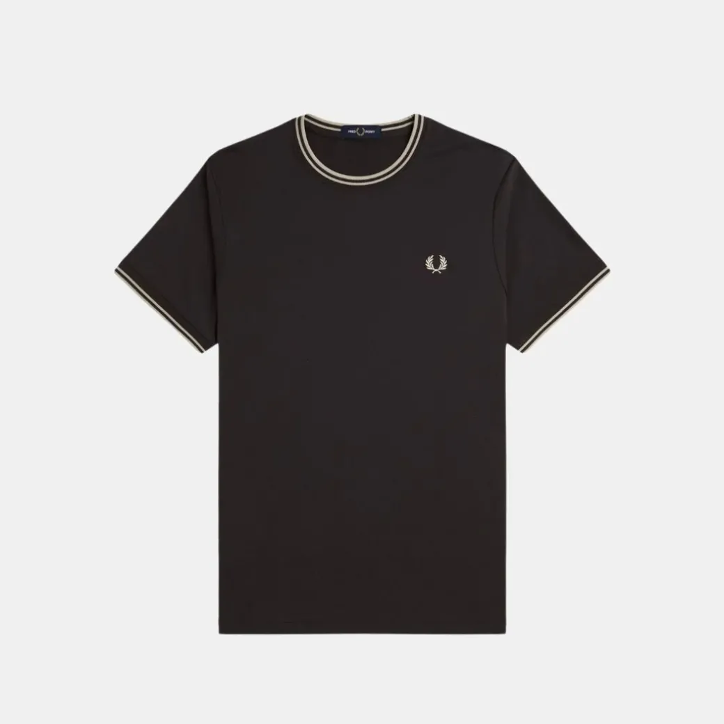 Fred Perry T-Shirt Twin Tipped Anchor Grey Oatmeal