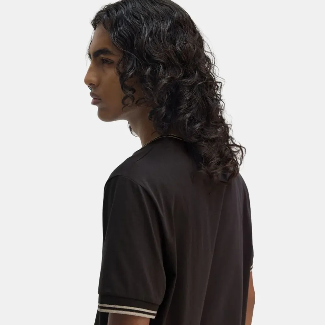 Fred Perry T-Shirt Twin Tipped Anchor Grey Oatmeal