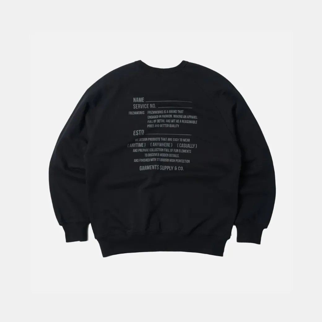 Frizmworks Service Label Sweatshirt Black