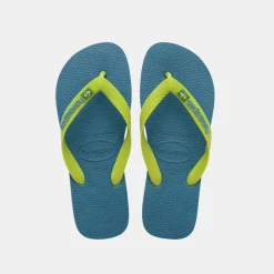 Havaianas Brasil Logo Men's Amazonite Blue
