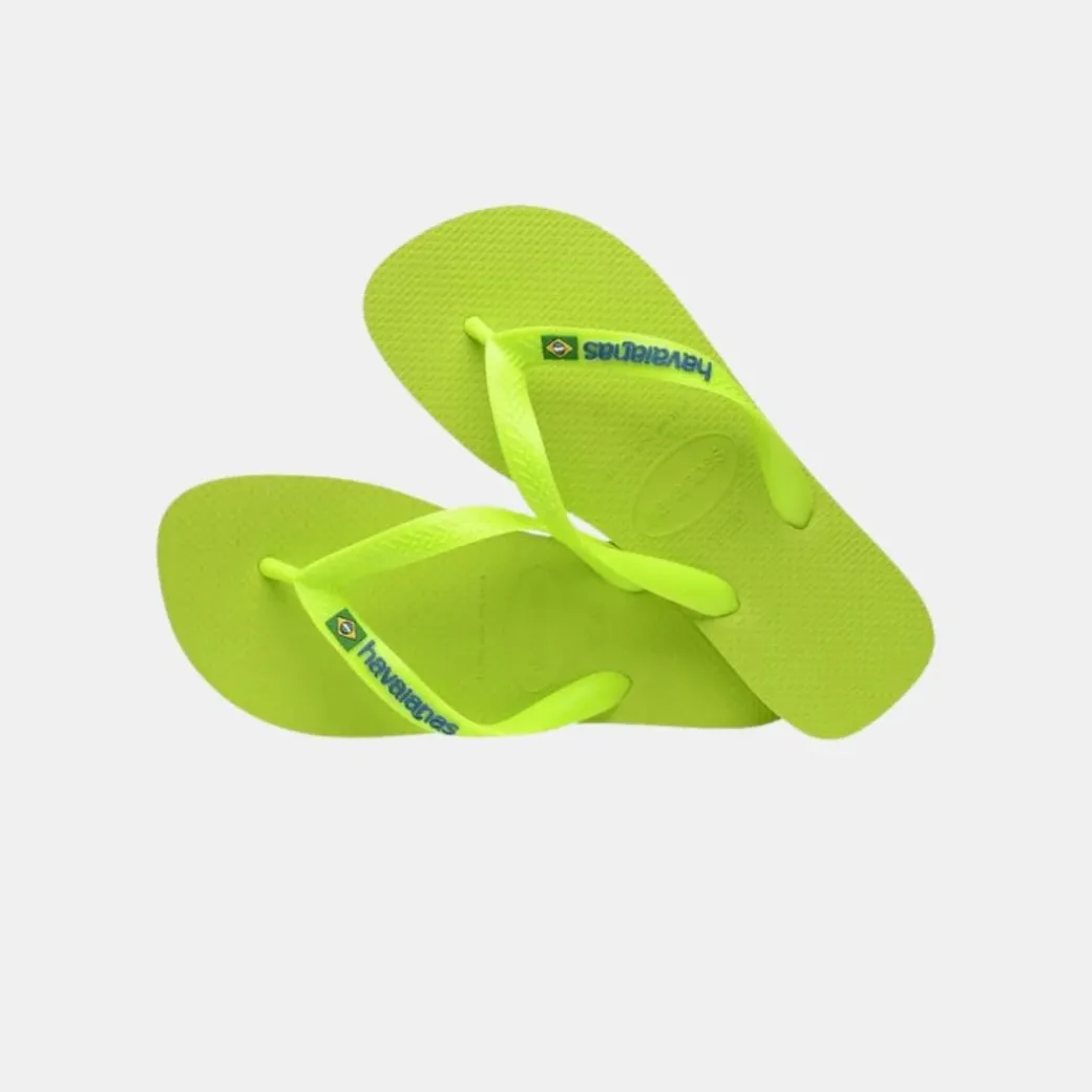 Havaianas Brasil Logo Neon Men's Lemon Green