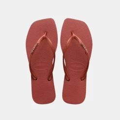 Havaianas Square Logo Metallic Women's Mahogany