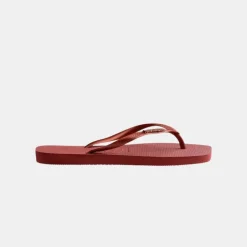 Havaianas Square Logo Metallic Women's Mahogany
