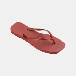 Havaianas Square Logo Metallic Women's Mahogany