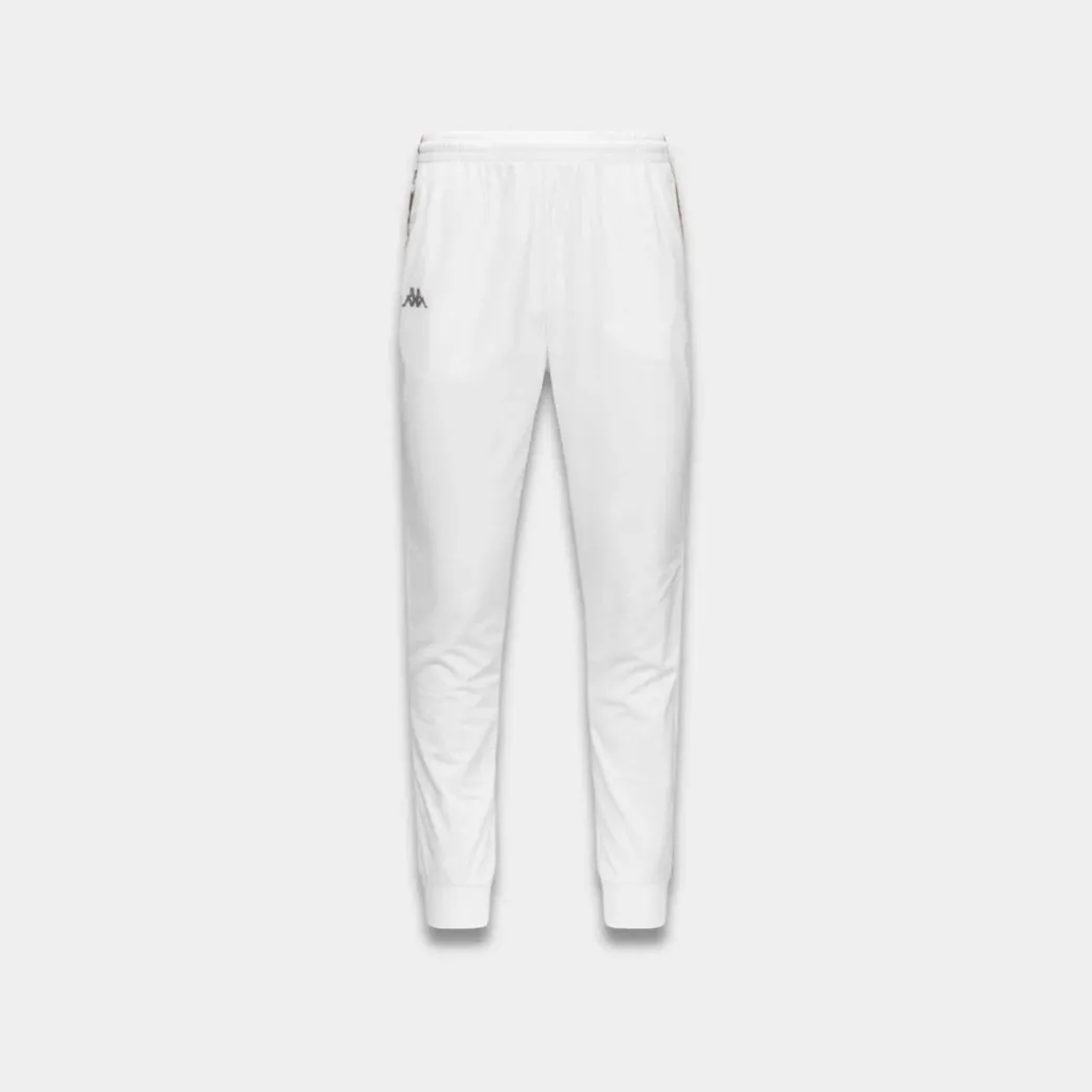 Kappa 222 Banda Graphiktape Pant White Green Grass Brown Tobacco