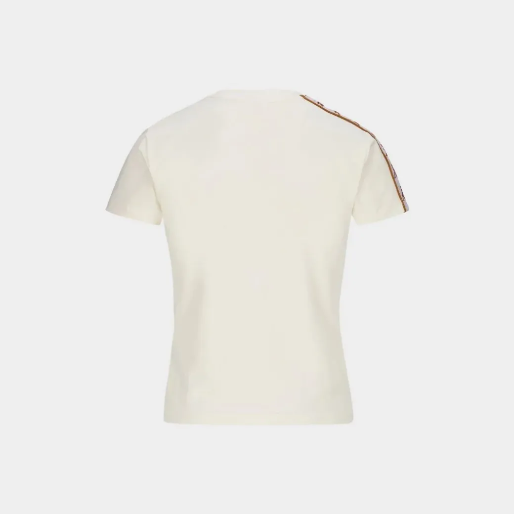 Kappa 222 Banda Pippigt T-Shirt Graphiktape White Mix Grey Warm