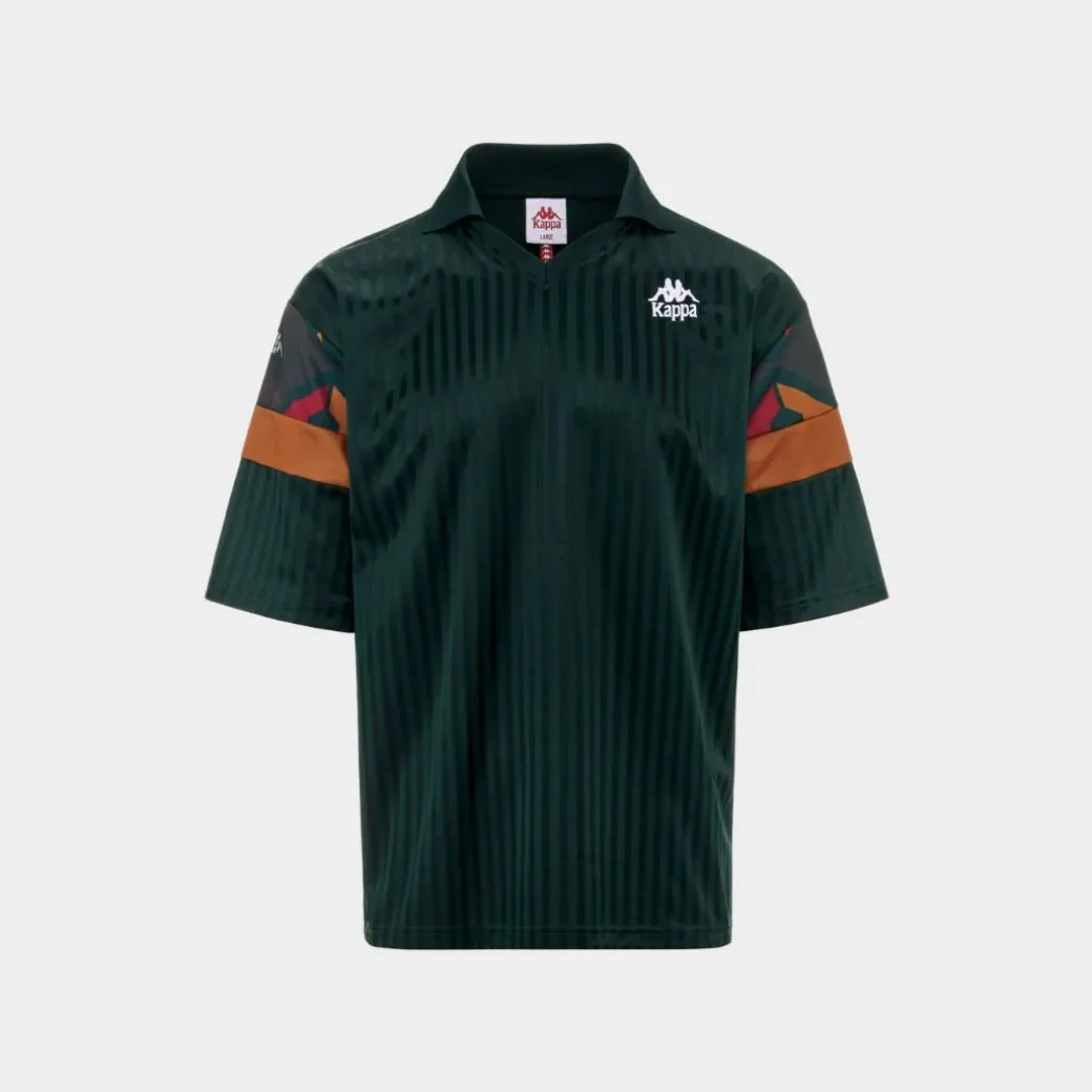Kappa Authentic Heritage Polik T-Shirt Green Poderosa Yellow Camel