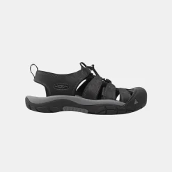 Keen Men's Newport Leather Sandal Black/Steel Grey