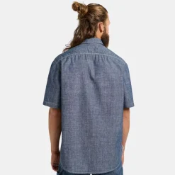Lee 101 Short Sleeve Worker Shirt Rinse Chambray