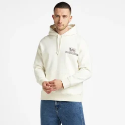 Lee Logo Loose Hoodie Ecru