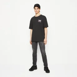 Lee Loose Logo Tee Washed Black