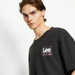 Lee Loose Logo Tee Washed Black