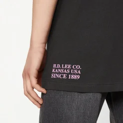 Lee Loose Logo Tee Washed Black