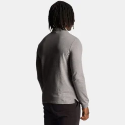 Lyle & Scott Long Sleeve Polo Shirt Mid Grey Marl