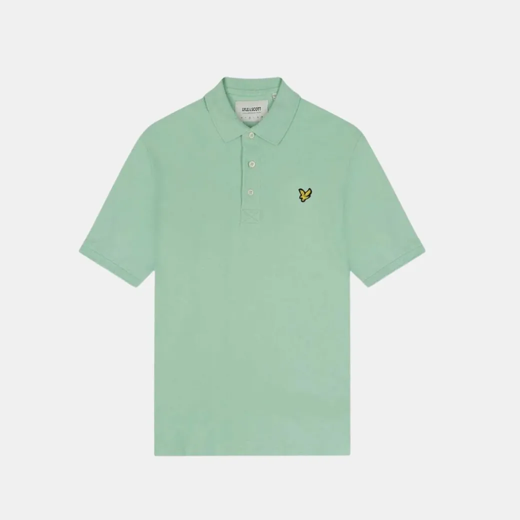 Lyle & Scott Plain Polo Shirt Turquoise Shadow
