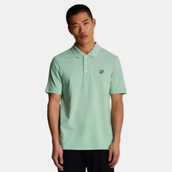 Lyle & Scott Plain Polo Shirt Turquoise Shadow