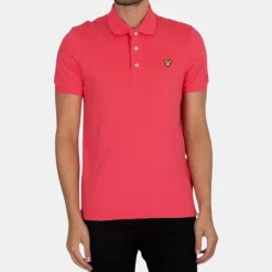 Lyle & Scott Plain Polo Shirt Electric Pink