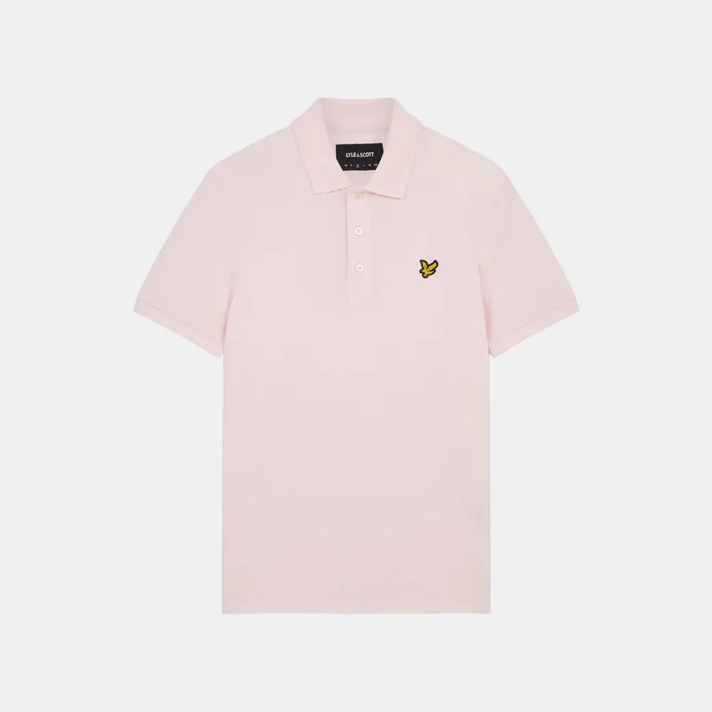 Lyle & Scott Plain Polo Shirt Light Pink