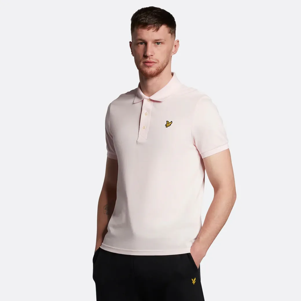 Lyle & Scott Plain Polo Shirt Light Pink