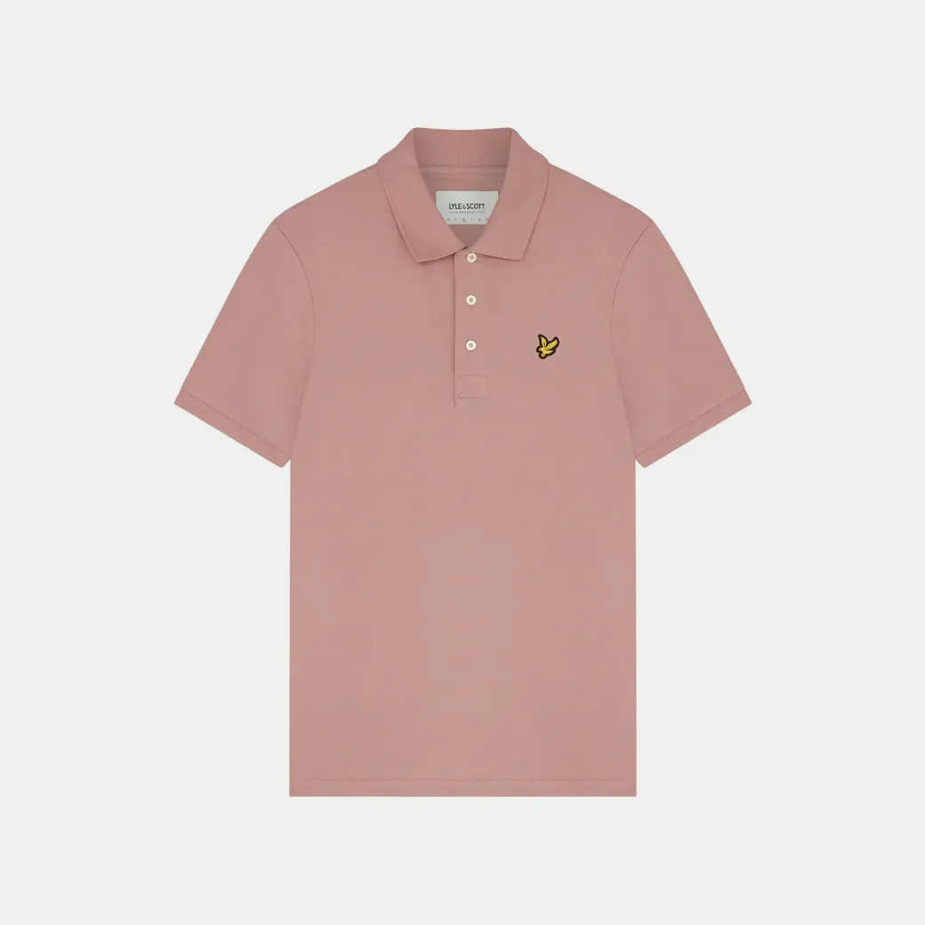 Lyle & Scott Plain Polo Shirt Hutton Pink