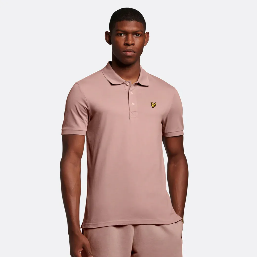 Lyle & Scott Plain Polo Shirt Hutton Pink