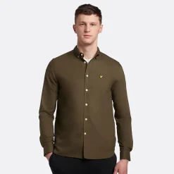 Lyle & Scott Regular Fit Light Weight Oxford Shirt Olive