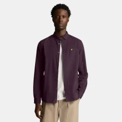 Lyle & Scott Regular Fit Light Weight Oxford Shirt Glenshee Plum