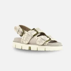 Mou Bio Sandal Two Bukless And Back Strap Chalk
