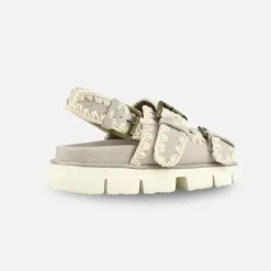 Mou Bio Sandal Two Bukless And Back Strap Chalk