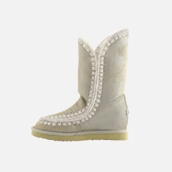 Mou Eskimo Inner Wedge Tall Cracked Stone Metalic