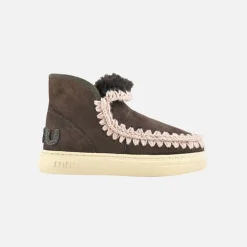 Mou Eskimo Sneaker Bold Glitter Logo Mocha