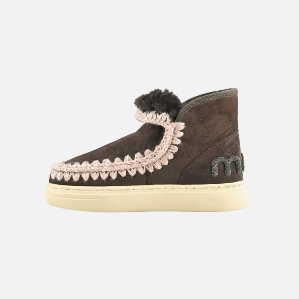 Mou Eskimo Sneaker Bold Glitter Logo Mocha