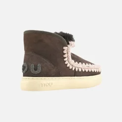 Mou Eskimo Sneaker Bold Glitter Logo Mocha