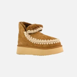 Mou Mini Eskimo Platform Boot Cognac
