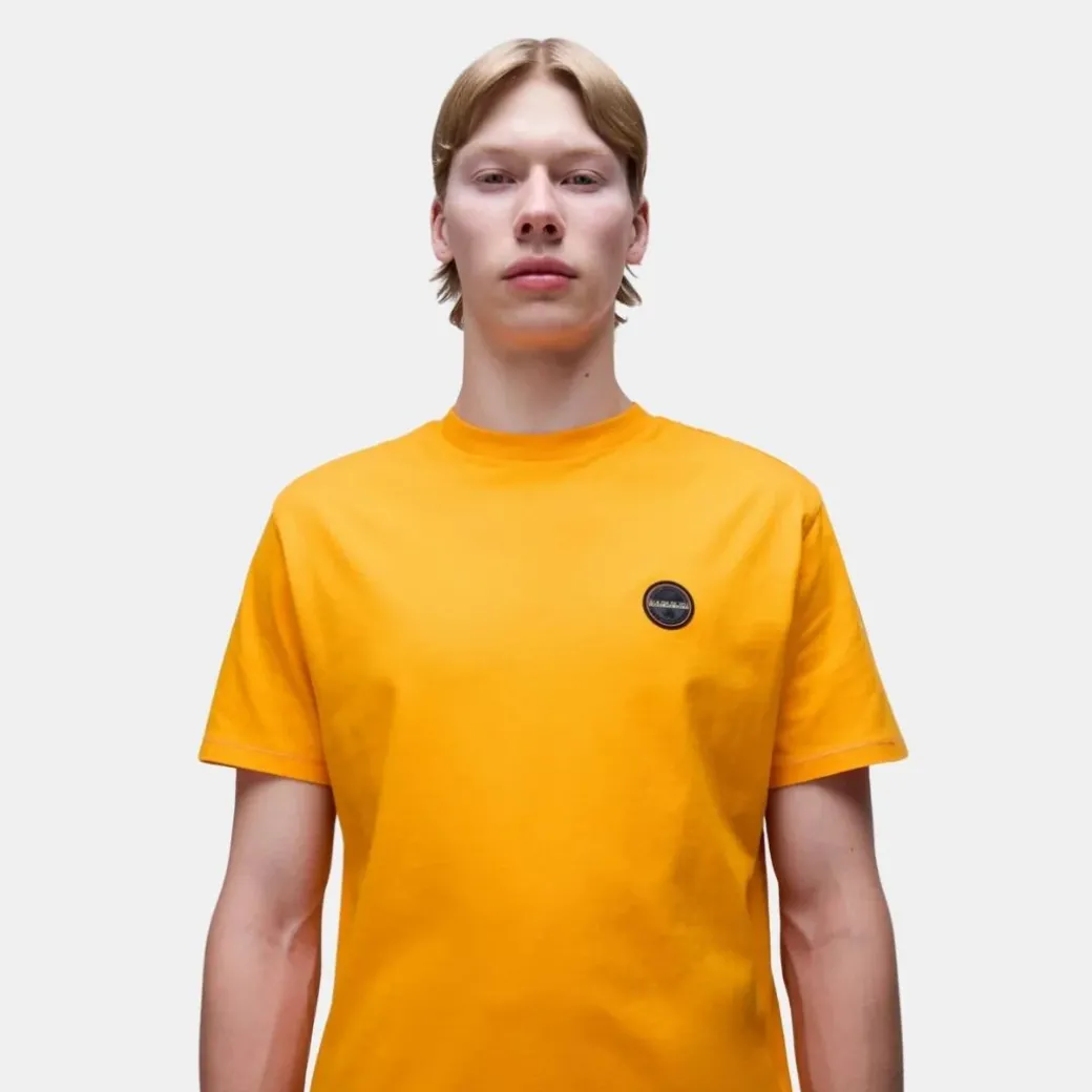 Napapijri Badge Short Sleeve T-Shirt Yellow