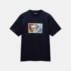 Napapijri Portalet Short Sleeve T-Shirt Dark Blue
