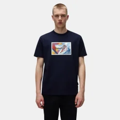 Napapijri Portalet Short Sleeve T-Shirt Dark Blue