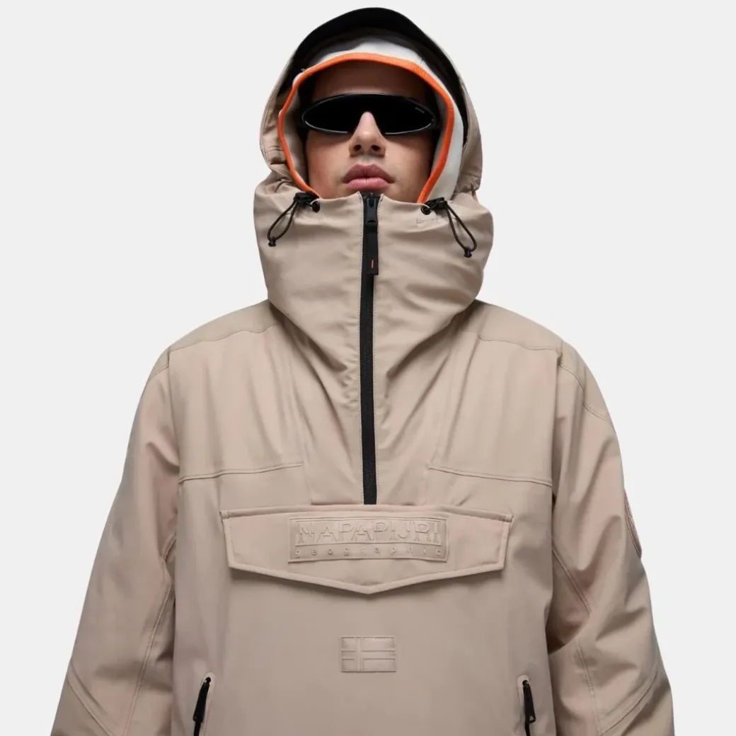 Napapijri Rainforest Tech Anorak Jacket Beige