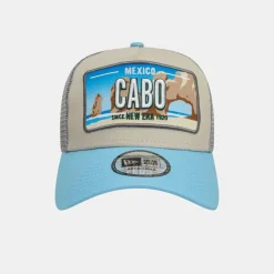 New Era Cabo License Plate 9FORTY A-Frame Trucker Beige