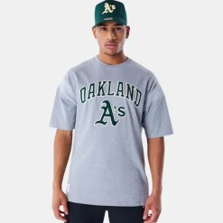 New Era Oakland Athletics MLB Rib Infill Grey Oversized T-Shirt