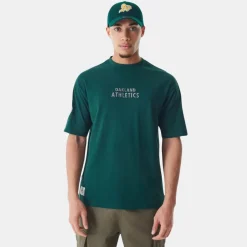 New Era Oakland Athletics MLB Tartan Infill Green Oversized T-Shirt