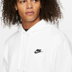 Nike Hoodie Sport Wear Club Fleece White