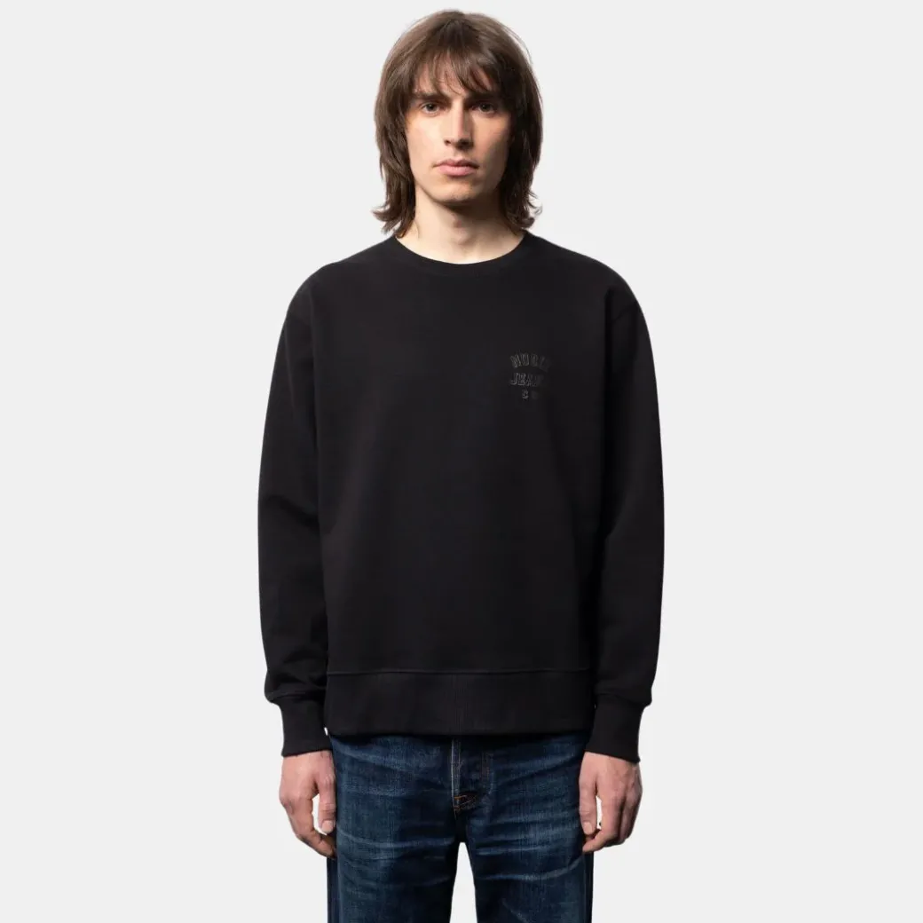 Nudie Jeans Co Frasse Logo Sweatshirt Black