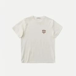 Nudie Jeans Co Roy Logo Tee Off White