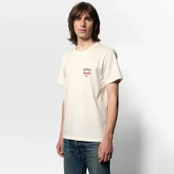 Nudie Jeans Co Roy Logo Tee Off White