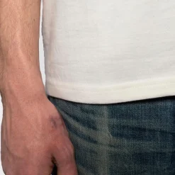 Nudie Jeans Co Roy Logo Tee Off White