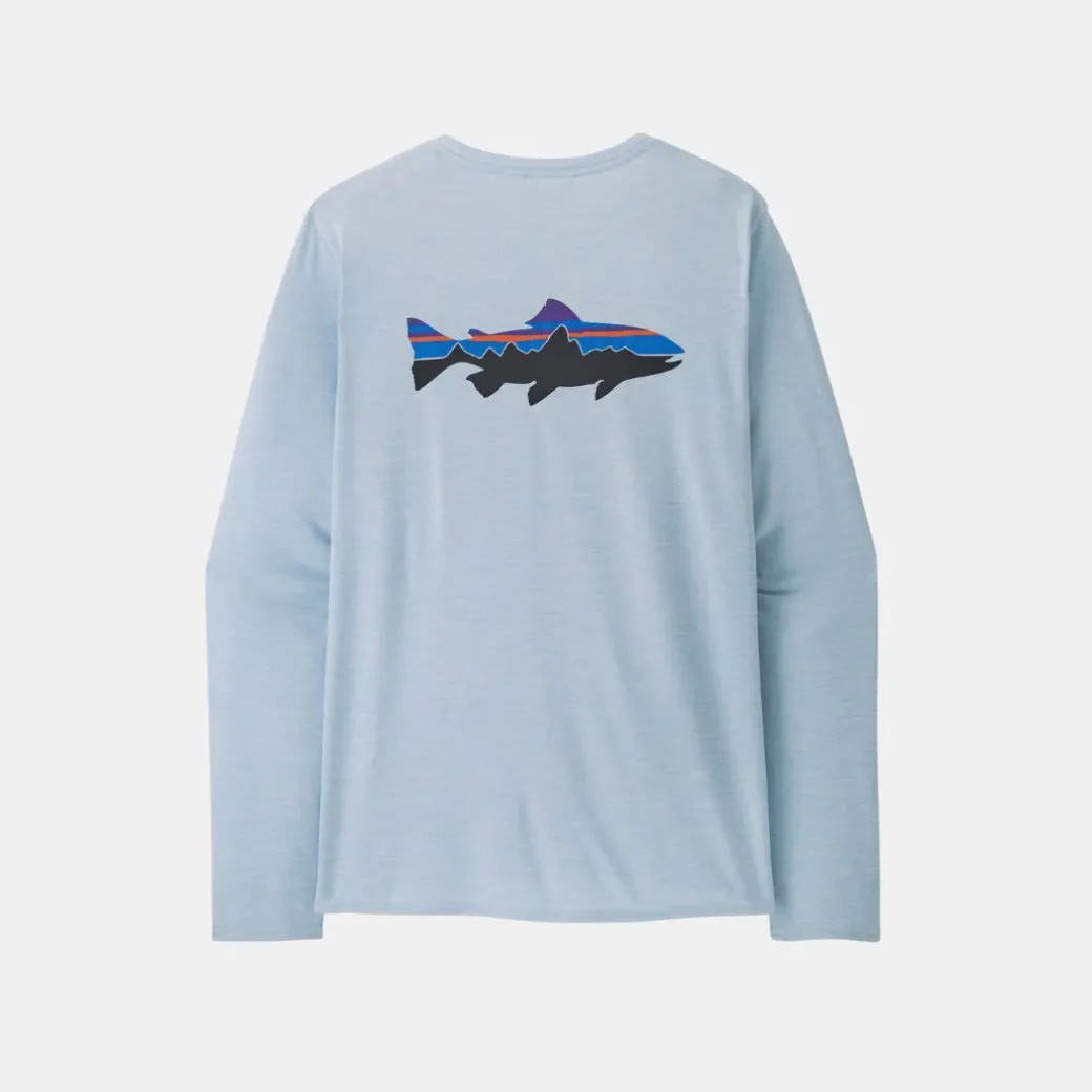 Patagonia Men's Cap Cool Daily Long-Sleeved T-Shirt Fitz Roy Trout Fle