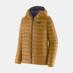 Patagonia Men's Down Sweater Hoody Jacket Raptor Brown