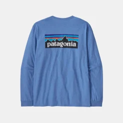 Patagonia Men's P-6 Logo Responsibili Long-Sleeved T-Shirt Abundant Bl