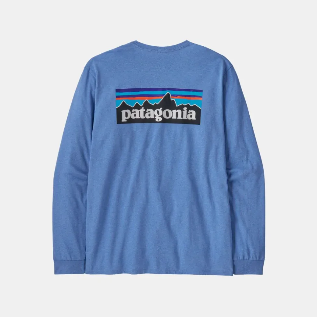 Patagonia Men's P-6 Logo Responsibili Long-Sleeved T-Shirt Abundant Bl
